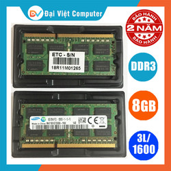 Ram laptop 8GB DDR3L bus 1600 nhiều hãng hynix samsung micron crucial PC3L-12800s - LTR3L/8G/SDV