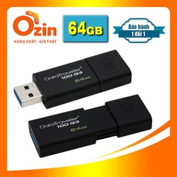 USB KT DT100 G3 64GB 32 GB USB 3.0 - Tem FPT Vĩnh xuân - DT100G3-64/32/16/SOZ