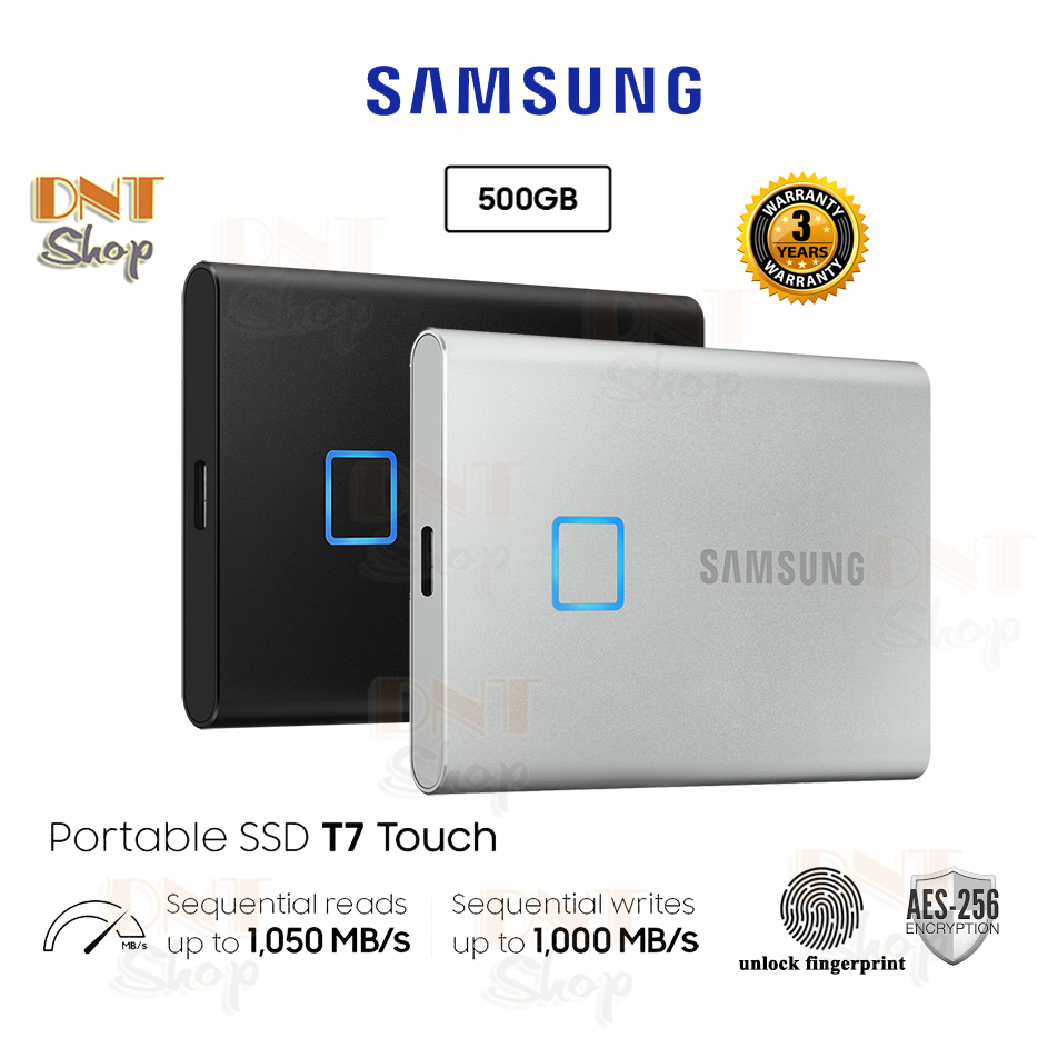 Ổ cứng di động SSD Portable Samsung T7 Touch 500GB - USB 3.2 Gen 2 (MU-PC500)