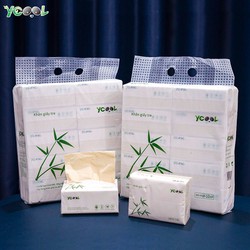 Giấy ăn giấy gấu trúc khăn giấy tre YCOOL 1 bịch 10 gói 300 tờ mẫu mới bao bì màu trắng - 003