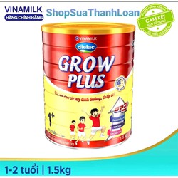 [HSD T1-2023] Sữa bột Vinamilk Dielac Grow Plus 1-Hộp thiếc 1.5kg - GP1151220