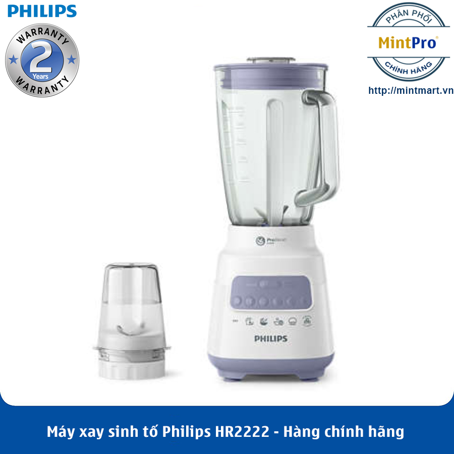 Máy xay sinh tố Philips HR2222/00 - Hàng Chính Hãng - Bảo Hành 2 Năm Toàn Quốc