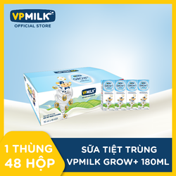 Sữa Tiệt Trùng Có Đường VPMilk Grow+ Hộp 180ml (Thùng 48 Hộp) - IQNG1180