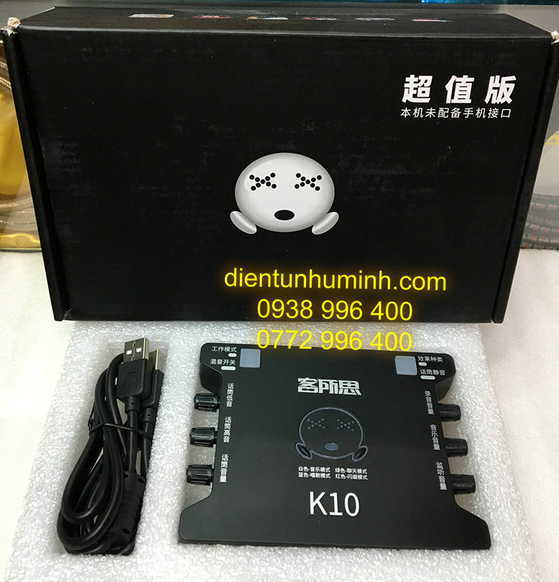 Sound card XOX K10 Thiết bị chuyên hát KARAOKE và THU ÂM