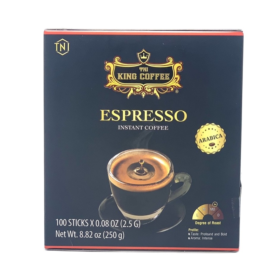 Cà Phê Đen Hòa Tan KING COFFEE ESPRESSO (Hộp 100 gói x 2.5g)