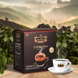 Cà phê hòa tan KING COFFEE Espresso - Hộp 100 gói x 2,5 g (250 g) - BHC100602