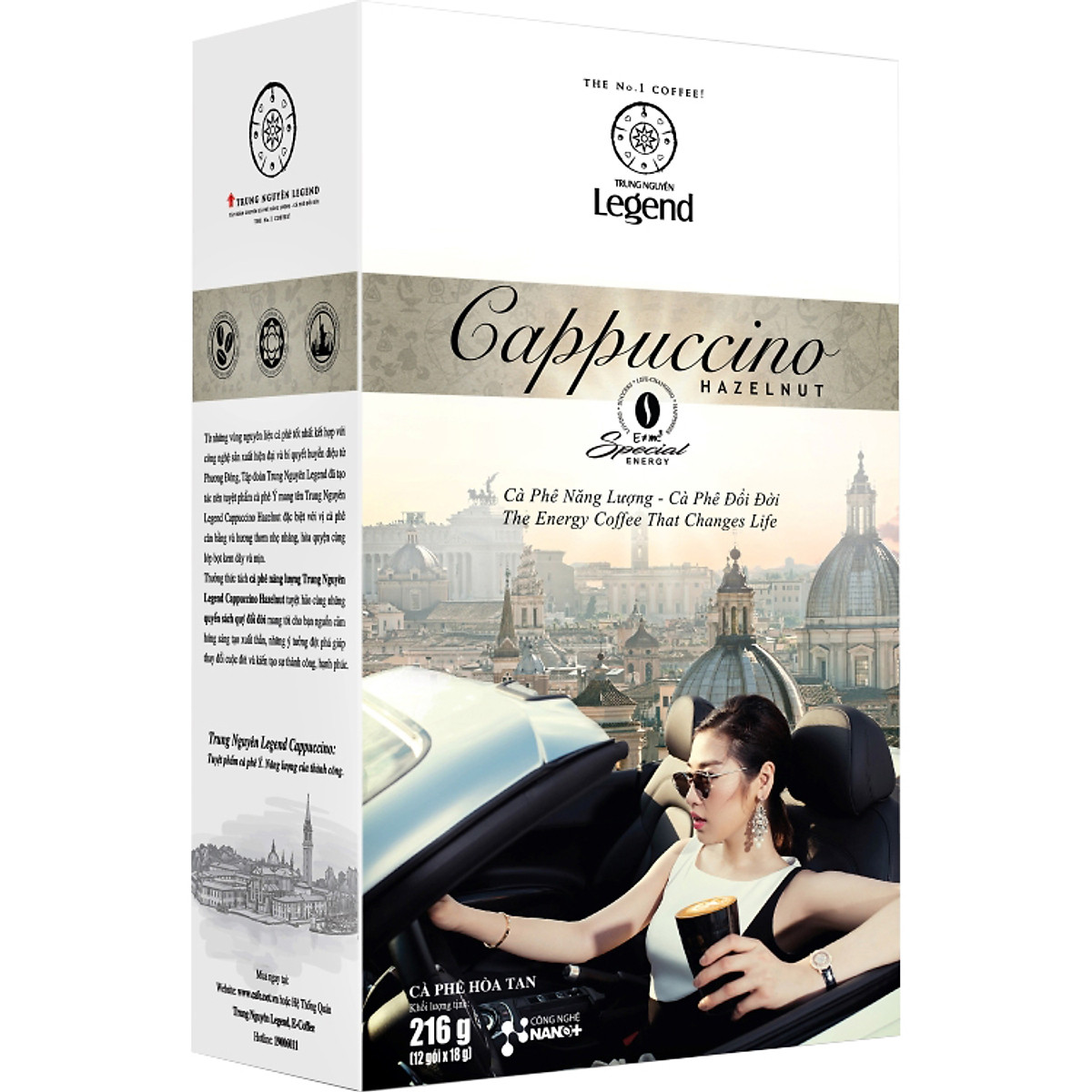 Cà Phê Trung Nguyên Legend G7 Cappuccino Hazelnut Hộp 12 Gói x 18G
