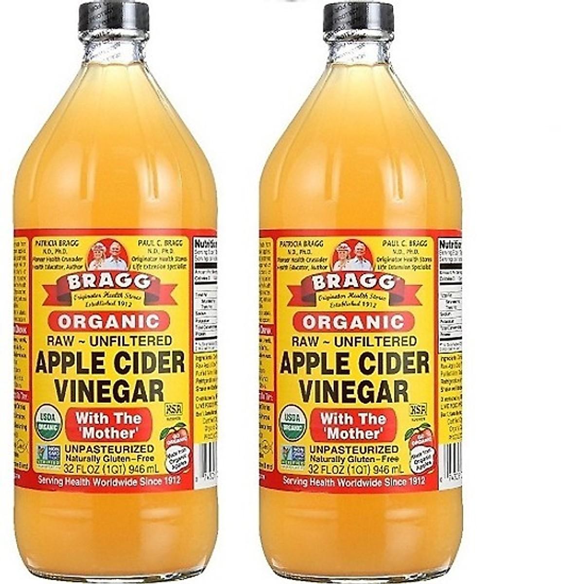 Combo 2 chai giấm táo hữu cơ Organic Bragg 946ml