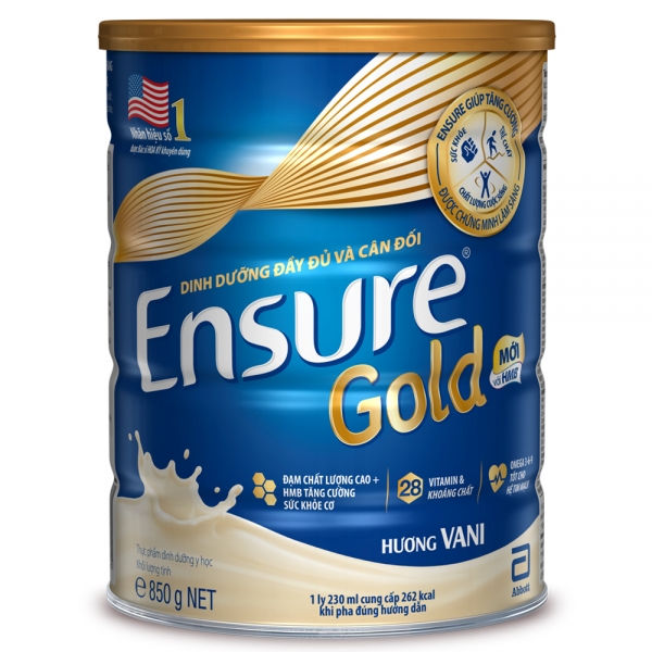 Date mới Sữa Bột Abbott Ensure Gold 400g ít ngọt date 2022
