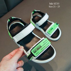 Dép sandal bé trai 1 – 3 tuổi quai ngang đế siêu nhẹ phong cách thể thao cá tính ST35 - ST35TRANG
