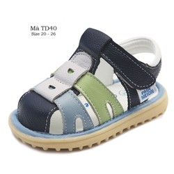Dép sandal bé trai da mềm quai dán cho bé 6 đến 36 tháng phong cách Hàn Quốc TD40 - TD40
