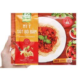 [HCM- Đông lạnh] Mỳ Ý số bò bằm SG Food 250gr - DK215