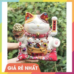 Hot Mèo Thần Tài Cao 25Cm Vẫy Tay Thiên Kim Vạn Lượng Đẹp Giá Thị Trường - 3600382813