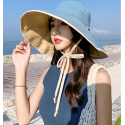 Mũ rộng vành chống nắng chống uv đội 2 mặt phong cách Hàn, nón chống nắng nữ thời trang - 94463