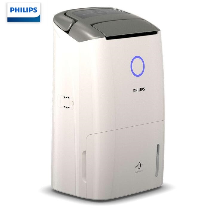 Máy hút ẩm kiêm lọc không khí cao cấp nhãn hiệu Philips DE5206/00 tích hợp cảm biến chất lượng không khí 4 màu, công suất 355W