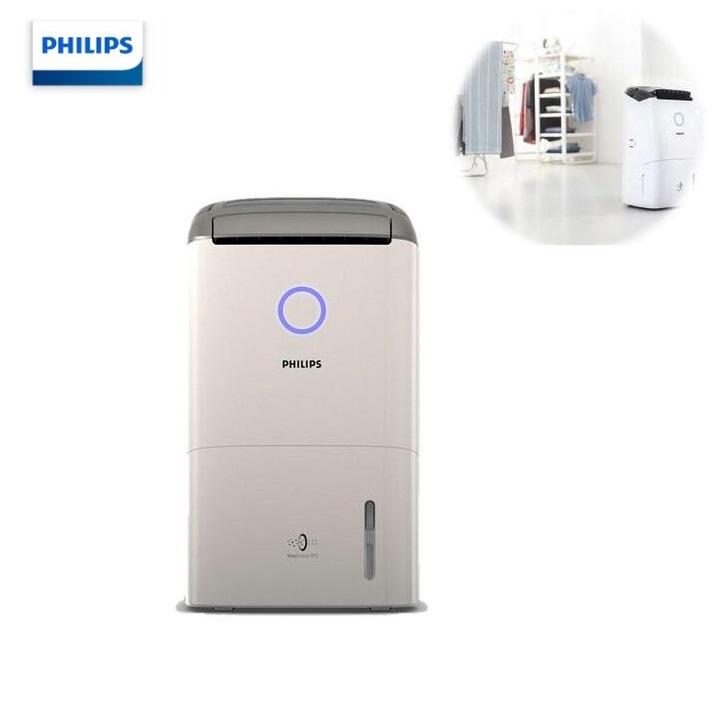 Máy hút ẩm kiêm lọc không khí cao cấp trong nhà nhãn hiệu Philips DE5206/00 công suất 355W, tích hợp 4 cảm biến chất lượng không khí