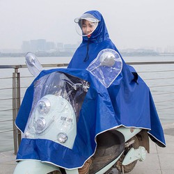Áo mưa vải dù có kính che mặt - Xanh Dương Dành Cho Nữ Winwinshop88 - Áo mưa vải dù có kính (XDương)