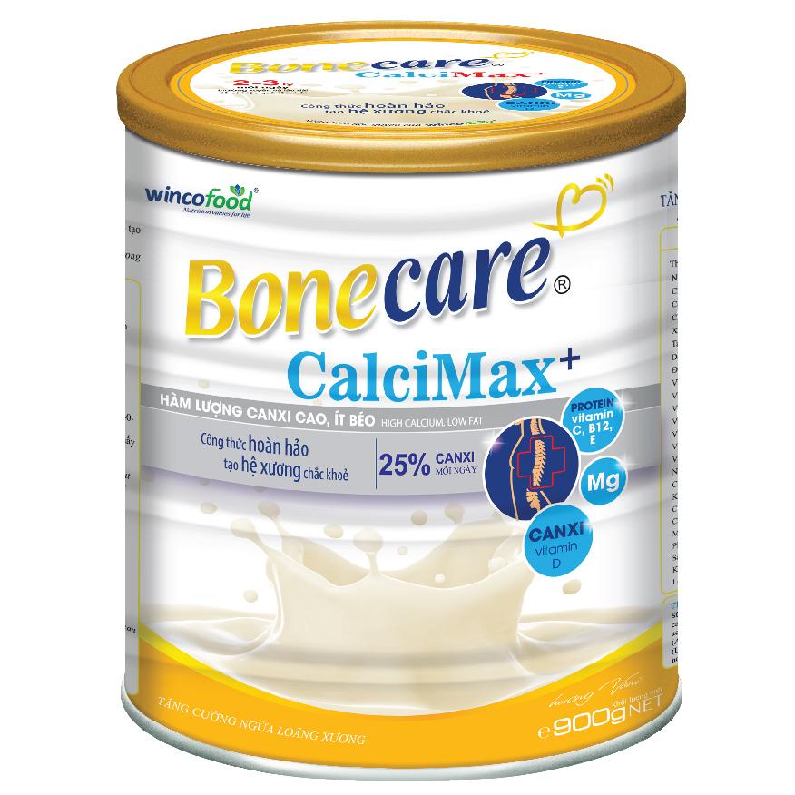 Sữa bột Bonecare Calcimax+ 900g dành cho người 18 tuổi trở lên bổ sung canxi phòng ngừa loãng xương tim mạch và tiểu đường