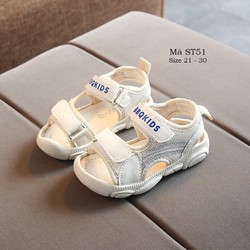 Sandal cho bé trai 1 – 5 tuổi màu trắng Fashion Style mềm mại và tiện dụng ST51 - ST51