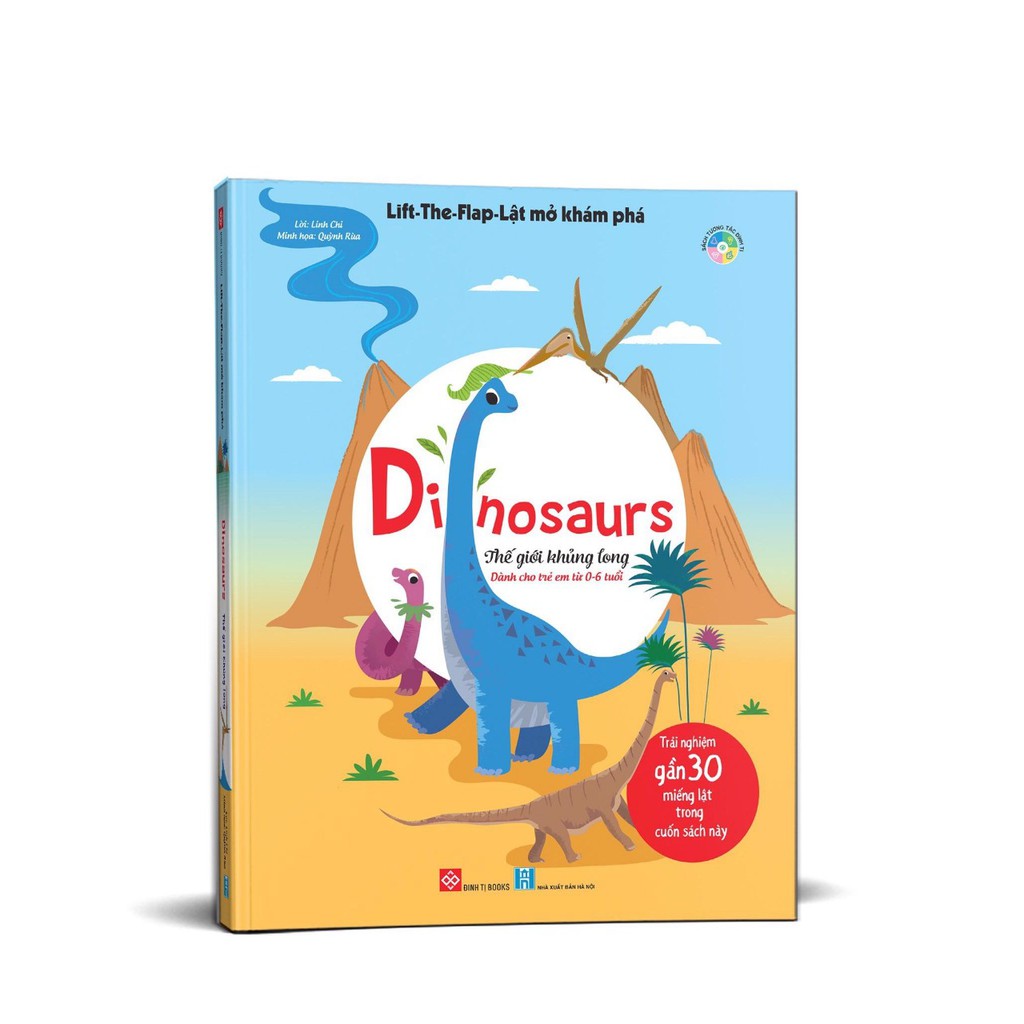 Sách Lift-the-flap - Lật mở khám phá - Dinosaurs - Thế giới khủng long
