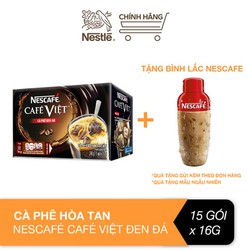 [Tặng bình lắc Nescafe] Cà phê hòa tan Nescafé café Việt đen đá (Hộp 15 gói x 16g) - TUNCF00084CB