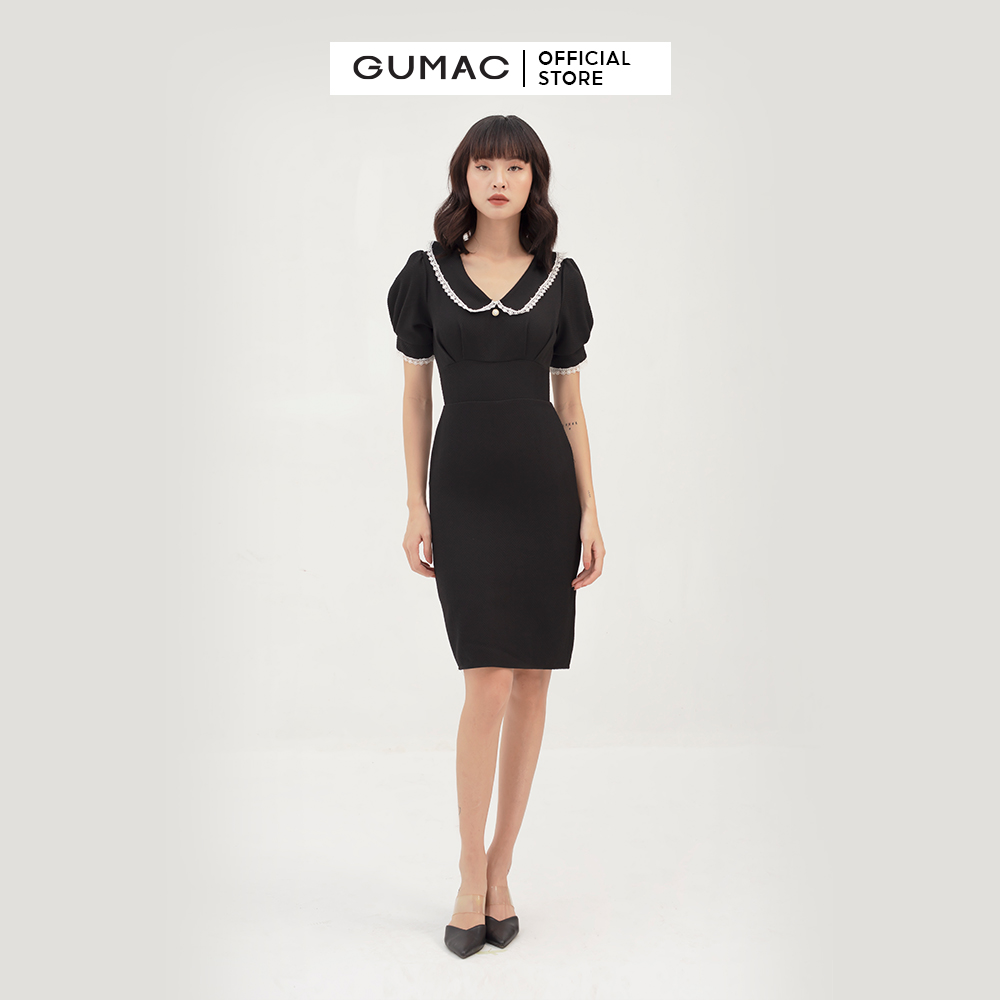 Váy Đầm nữ ôm body nữ thiết kế xếp ngực bản eo tôn dáng thời trang GUMAC mẫu mới DB331 hai màu , chất liệu vải bố họa tiết trẻ trung, phù hợp công sở, phong cách thanh lịch sang chảnh+hỗ trợ đổi hàng 7 ngày( có hình mẫu thực tế)