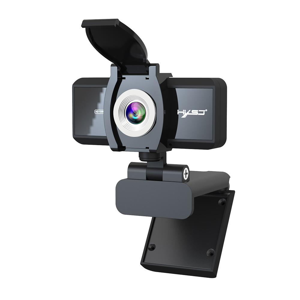 Webcam HXSJ S4 HD 1080P, Camera Máy Tính Lấy Nét Thủ Công Camera Web Cuộc Gọi Video Micrô Tích Hợp Có Vỏ Bảo Mật Dành Cho Máy Tính Xách Tay PC