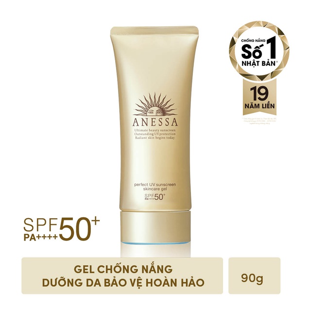 Gel chống nắng dưỡng ẩm chuyên sâu bảo vệ hoàn hảo Anessa Perfect UV Sunscreen Skincare Gel - SPF50+ PA++++ - 90g