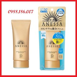 Kem Chống Nắng Anessa Shiseido. Perfect UV Sunscreen Gel 90g mẫu mới - KCN Anessa gel 90g vàng
