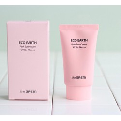 Kem Chống Nắng The Saem Eco Earth Power Pink Sun Cream SPF50 - Mẫu mới - KCNTHESAEMHONG
