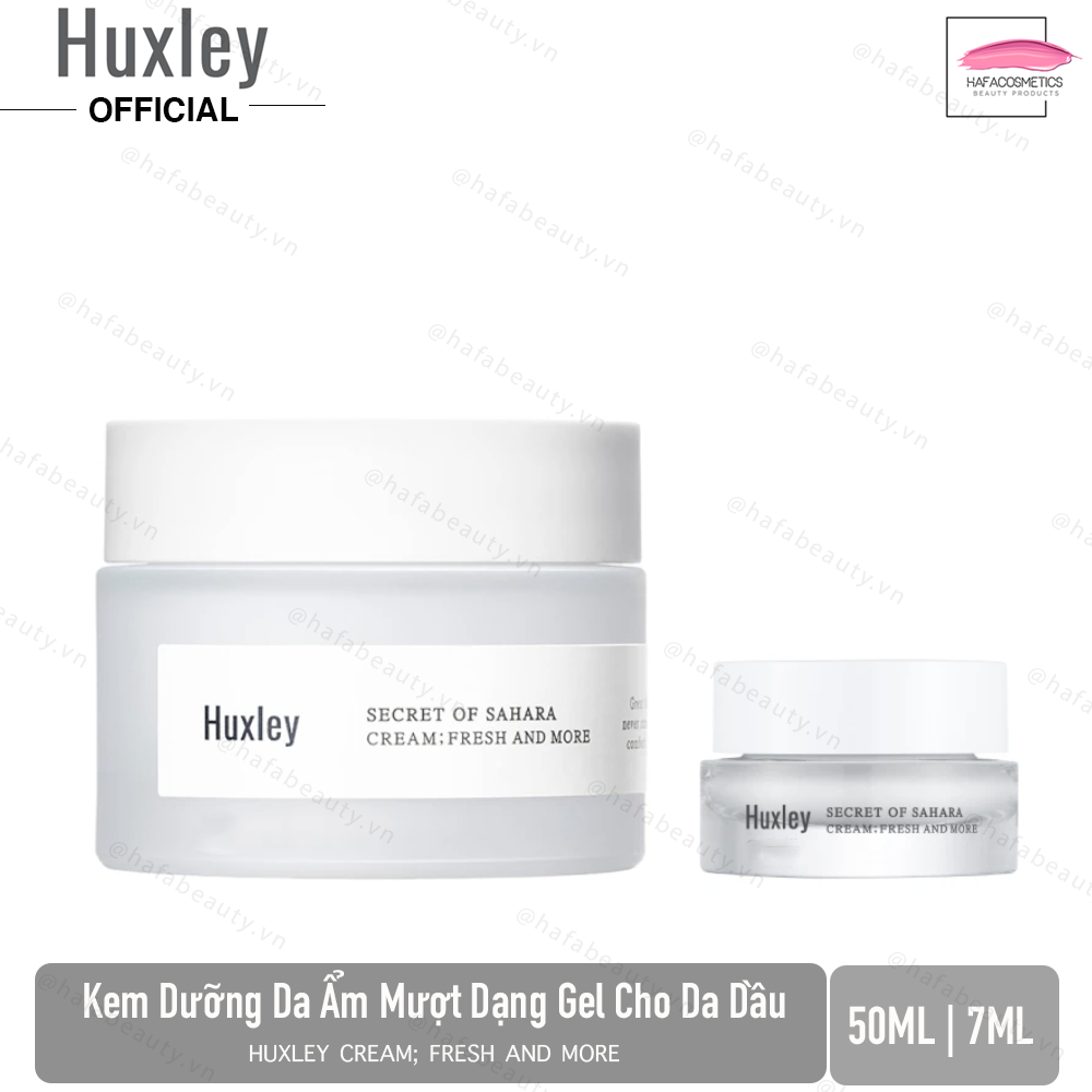 Kem dưỡng da ẩm mượt dạng gel cho da khô da dầu Huxley Cream; Fresh and More _ Huxley Chính Hãng