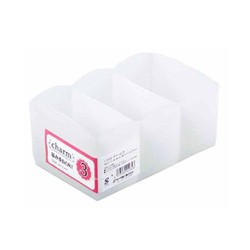 Khay Đựng Đồ Lót, vật dụng Inomata Nhật Bản 3 ngăn nhựa PP cao cấp, an toàn sức khỏe L8036 - 4973430020848