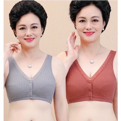 Áo lót không gọng, đệm mỏng cho phụ nữ trung niên chất liệu cotton mặc mùa hè cực mát - TN02
