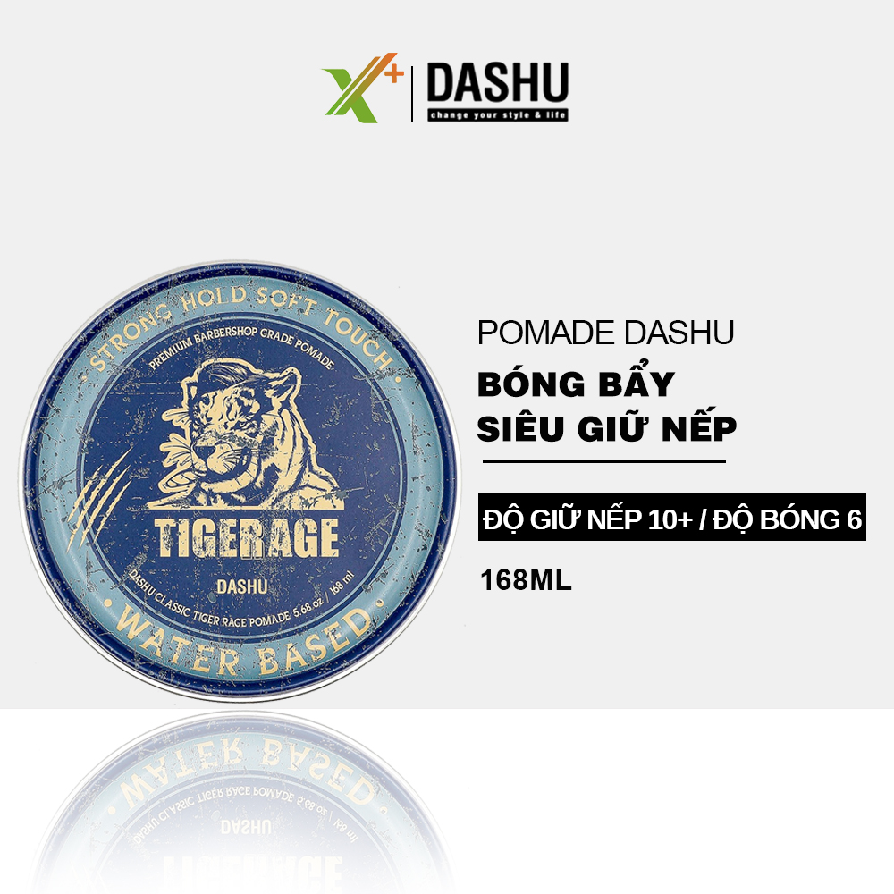 Pomade tạo kiểu tóc DASHU Classic Tiger Rage Pomade Water Based 168ml Pomade gốc nước Tạo kiểu tối ưu Hương nước hoa nam tính Sáp vuốt tóc nam XP-PM011