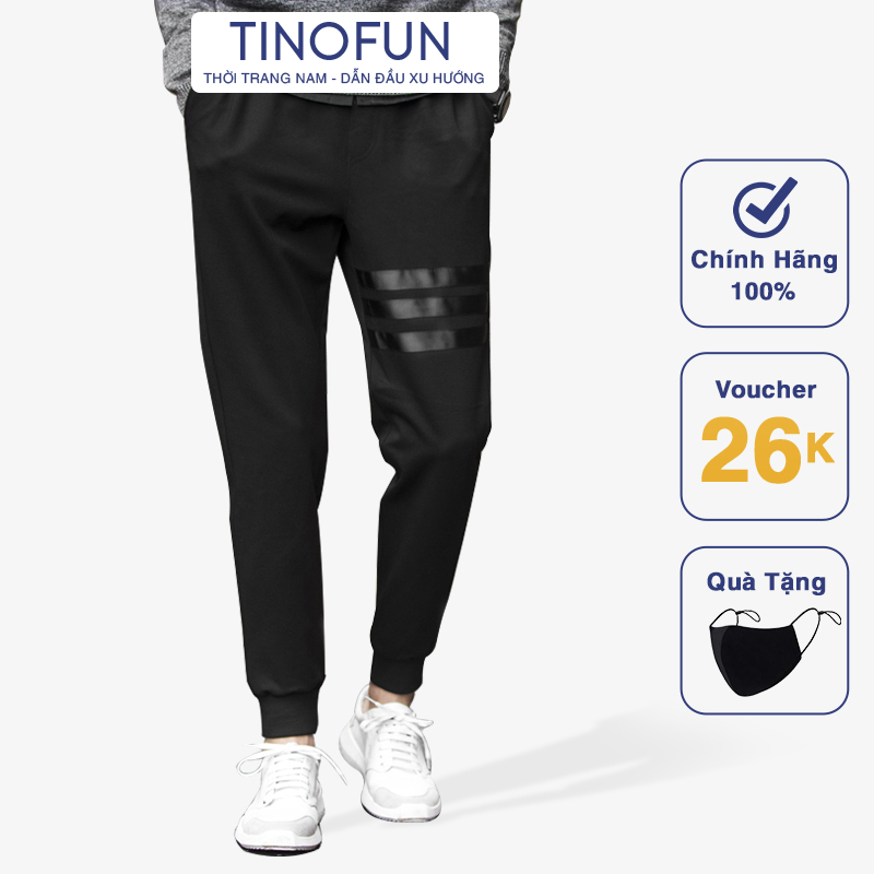 Quần thể thao nam TINOFUN mã TT27 [Deal 1k] jogger thun thể dục kiểu nỉ bó ống Hàn Quốc đẹp ống dài
