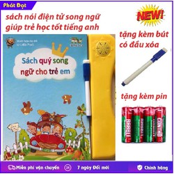 Sách điện tử song ngữ Anh - Việt cho trẻ - Sách song ngữ 2020 tặng 4 pin
