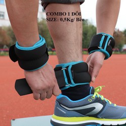 Tạ đeo chân tay chạy bộ tập gym Tạ tập tăng sức bền của cơ 0 5kg/bên - 7746272365
