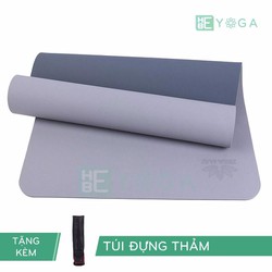 Thảm Tập yoga TPE Zera Mat 2 lớp 6mm màu xám + Kèm túi - 12082