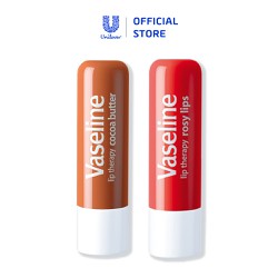 Bộ 2 son dưỡng môi Vaseline dạng thỏi Lip Therapy Stick: Bơ Cao Cao và Hồng Xinh (4.8g x2) - TUUNI0080CB