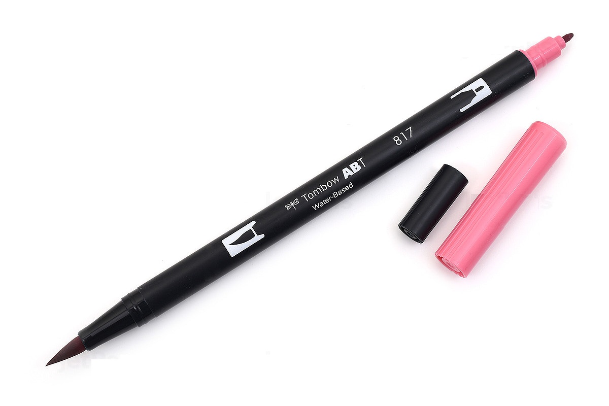 [HCM]Bút lông đầu cọ viết calligraphy Tombow ABT Dual Brush Pen - 817 - Màu hồng (Mauve)