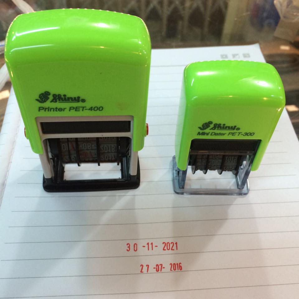 [HCM]Dấu tự động Shiny S-300 (đóng ngày tháng năm)Mini dater Số cao 3mm - Có 2 loại tiếng Anh và tiếng Việt