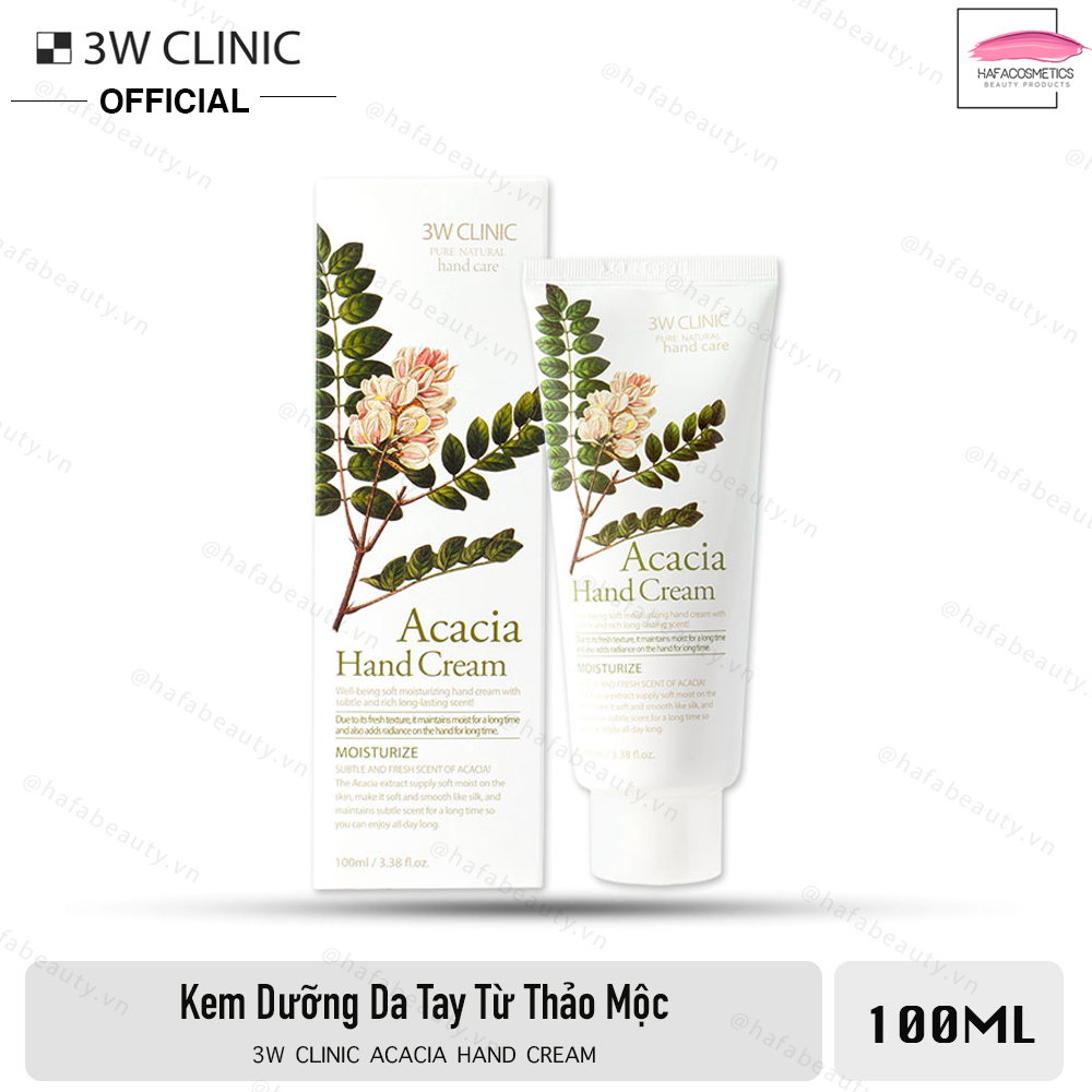 [HCM]Kem Dưỡng Da Tay Thảo Mộc 3W Clinic Acacia Hand Cream 100ml _ 3W Clinic Chính Hãng