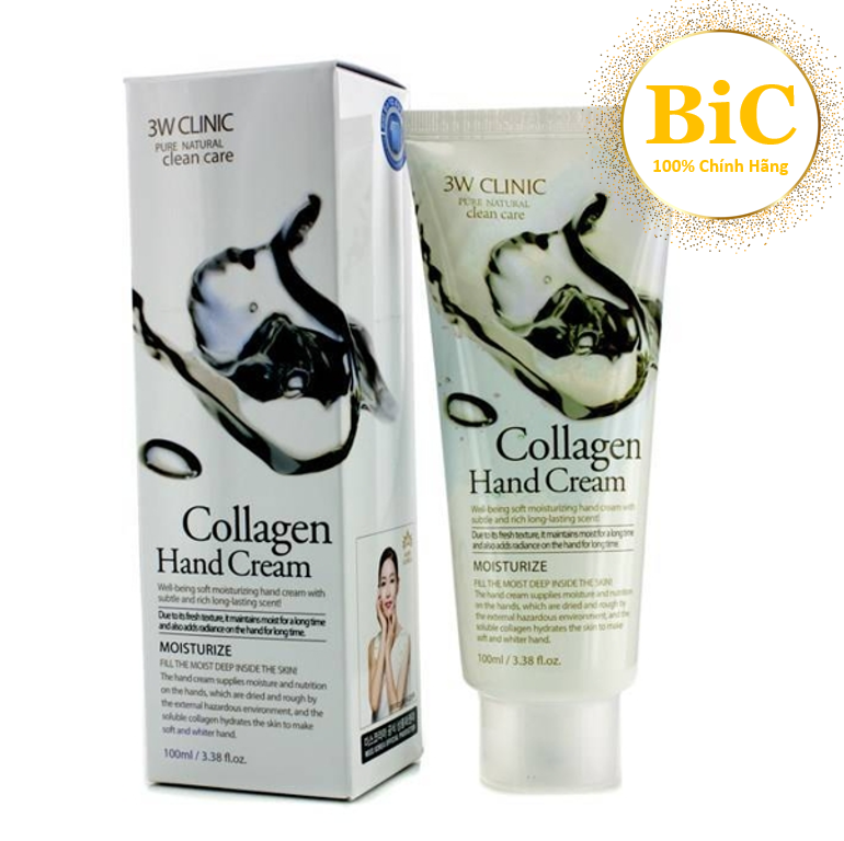 [HCM]Kem Dưỡng Da Tay Tinh Chất Collagen 3W Clinic Hand Cream 100ml