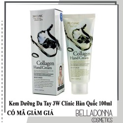 Kem Dưỡng Da Tay 3w Clinic Hand Cream #Collagen 100ml - collagen-hand