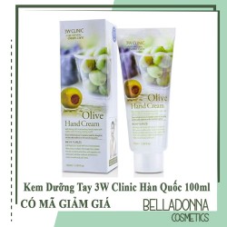 Kem Dưỡng Da Tay Olive 3w Clinic Olive Hand Cream 100ml - olive-hand