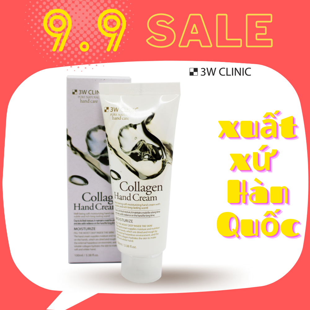 Kem Dưỡng Da Tay Tinh Chất Collagen 3W Clinic Hand Cream 100ml