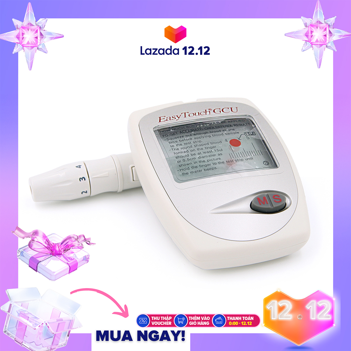 [MUA 1 TẶNG 4] Máy đo đường huyết 3 trong 1 Rossmax Easy Touch GCU ET322 + 01 Dầu thảo dược An Phúc Bình