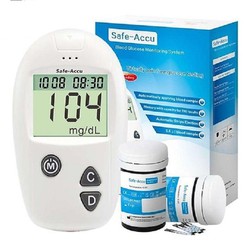 Máy đo đường huyết SAFE-ACCU tiêu chuẩn -TẶNG NGAY 50 que thử + 50 kim lấy máu - da19 - máy đo đường huyết