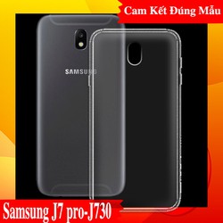 Ốp lưng điện thoại cho Samsung J7 Pro/ J730 Silicone dẻo rong suốt 01054 khung7 - 01054 khung7