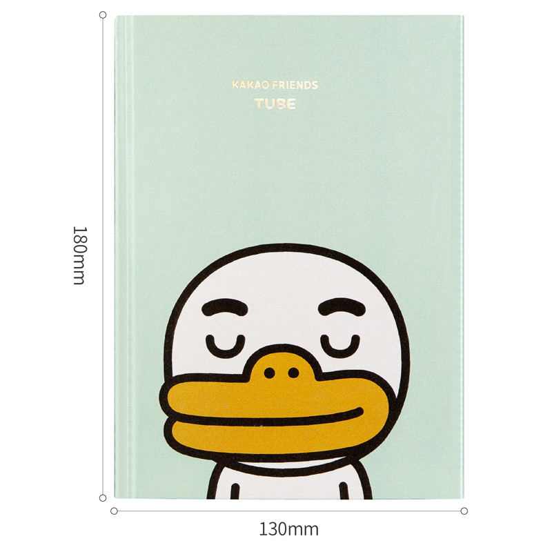 Sổ tay cute ghi chép bìa cứng Deli x Kakao Friends - 112 trang - giấy chống lóa, 80gsm - Khổ 180x130mm - SZ030